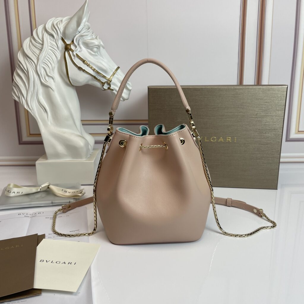 BVLGARI 宝格丽 经典蛇头包 限量水桶包 真皮单肩斜挎包7色 – Image 3 BVLGARI 宝格丽 经典蛇头包 限量水桶包 真皮单肩斜挎包7色 – Image 3